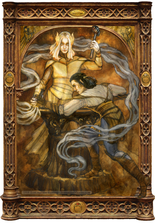 elvenforestworld: Sauron triptych:   ‘The Seduction of Sauron’ Annatar (Sauron) and