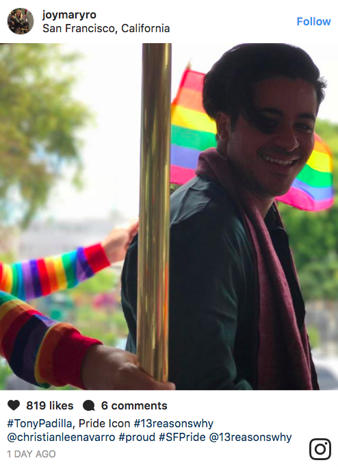entertainmentweekly:The 13 Reasons Why cast marched in San Francisco’s Pride parade and brought us S