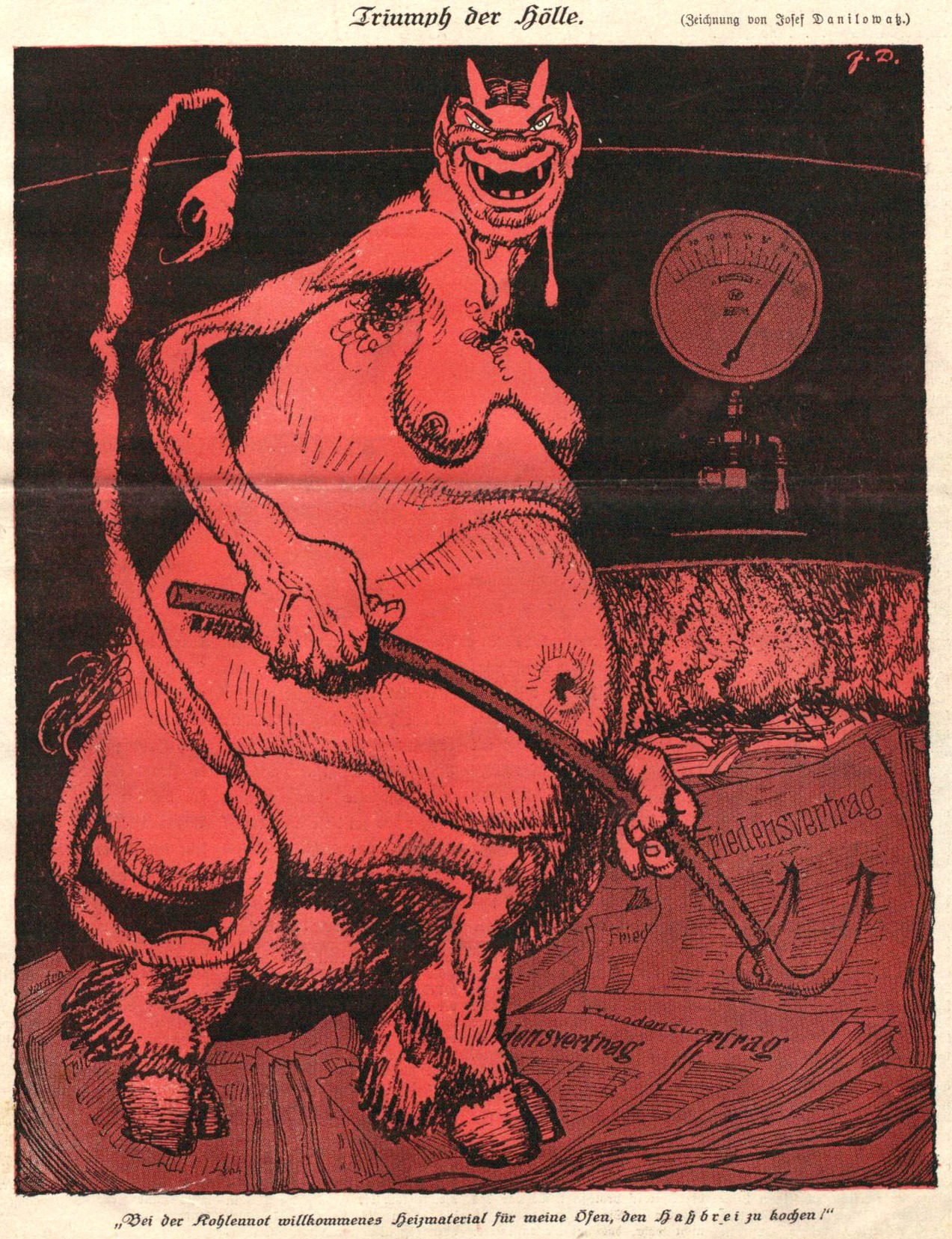 Josef Danilowatz (1877-1945) cover, “Der Götz”, #22, Sept. 6, 1919
Source