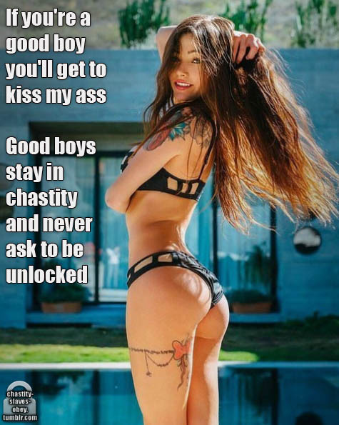 Chastity slaves obey their mistress