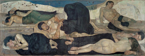 Die Nacht - Night, 1889-1890by Ferdinand Hodler (Swiss, March 14, 1853 – May 19, 1918)