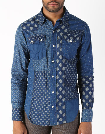 kapital.jppatched indigo shirt