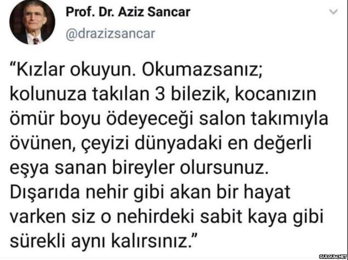 Prof. Dr. Aziz Sancar...