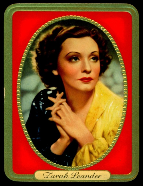 trembling-colors:German Cigarette Cards - Zarah Leander