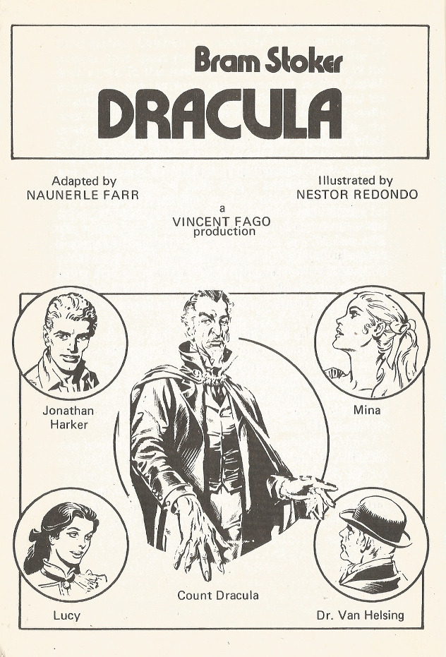 Pages from Classics Illustrated: Dracula by Bram Stoker, adapted by Naunerle Farr,