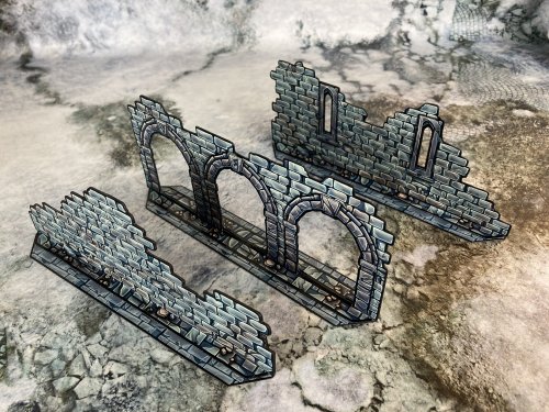 I just released this Modular Ruined Wall set for free on my www.printableheroes.com website catalog.