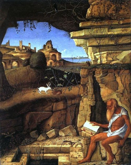 italianartsociety:  Today is the Feast of St. Jerome, one of the Four Doctors of the Western Church. Jerome supposedly died at Bethlehem on 30 September 420 CE. A very popular saint in Italian art, Jerome is sometimes shown as as a cardinal in his study,