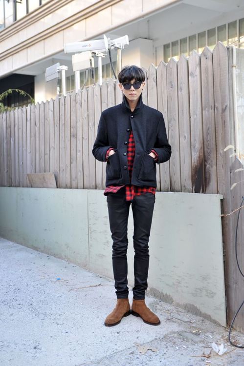 koreanmodel:  Streetstyle: Joo Woojae shot by Choi Seungjum