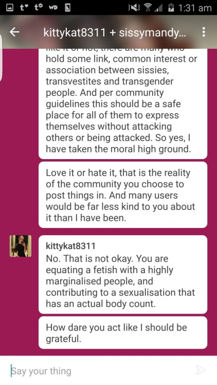 kittykat8311:  This evening just keeps getting better and better.   This woman found her (lovely, and very nonsexual) image reblogged on a porn blog without her permission, and this is the response she got when she asked that it be removed.  Just in