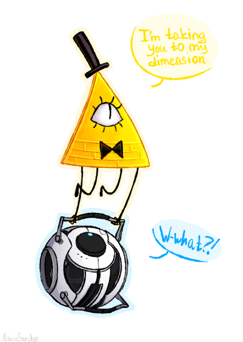 naira-sanches: Bill found a new one-eyed friend :^)