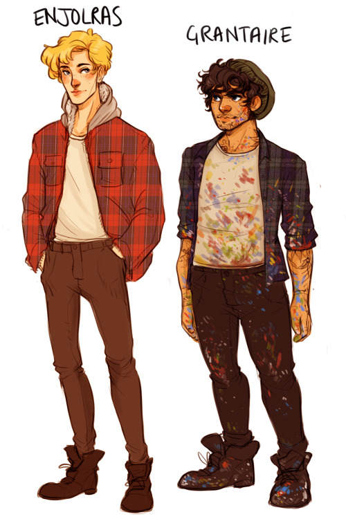 batcii: Finally done!!!! Final character designs for les amis, which I’ll be using for all the