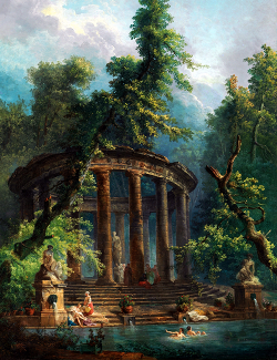 marcuscrassus:  Hubert Robert - The Bathing