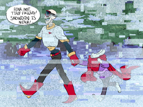 Papyrus Tends To Help Those Who Get Lost In The Static Surrounding Snowdin. Most Know Not To Venture