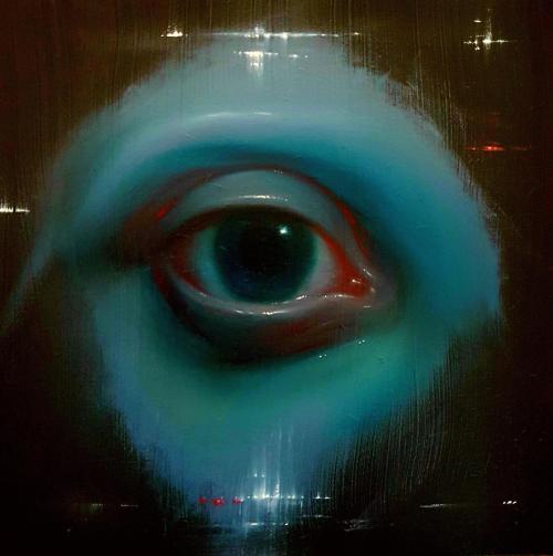 Sam Bee (New Zealander, based Wellington, New Zealand) - Eye XI, 2017, Paintings: Oil 