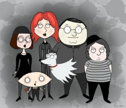 Artagainstsociety:    Tim Burton Family Guy By Grace Isabel  