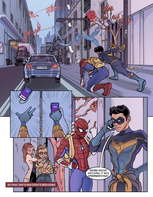 Spiderman and Nightwing: great irresponsiblity I just started working on this for the heck of i