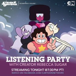 Can’t make it tonight’s listening session? Send your questions for @rebeccasugar to #StevenUniverseSoundtrack and she may answer them during our live stream coverage!