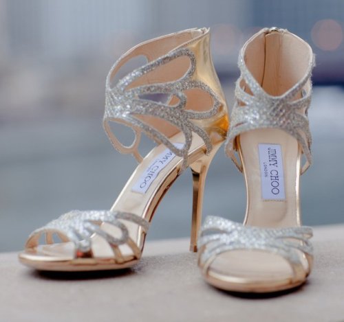 Melody Champagne &amp; Gold Sandals by Jimmy Choo shoes, Jimmy Choo, sandals, strappy from Heels