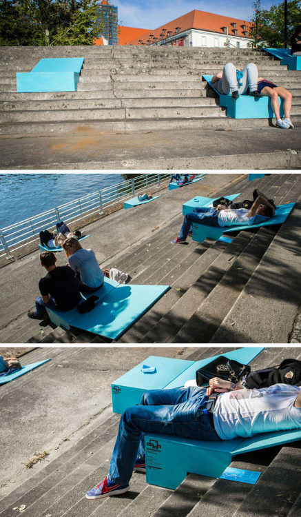 contemporist - This Simple Colorful Seating Was Added To Make...