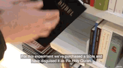welp-i-tried:  queentron:  boredbronxnigga:  selweezus:  susiethemoderator:  micdotcom:  Watch: You have to see the look on their faces when they find out it’s the Bible.   Yikes  Not surprise. A lot of Christians haven’t read the entire bible.  