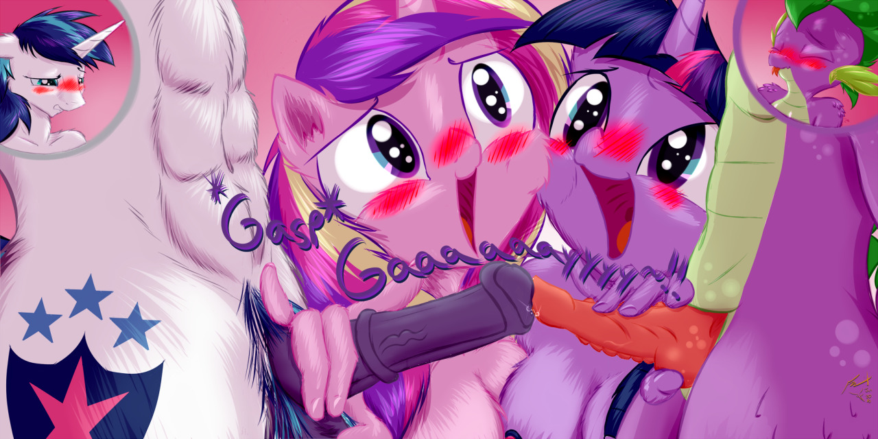 feelin-fristy: PrCa: Wow Twi, who knew Spike and Shining were so.. gaaaayyyy~&lt;3!