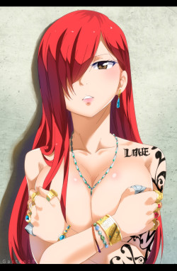 hentaibeats:  Erza Scarlet Set!All art is sourced via caption