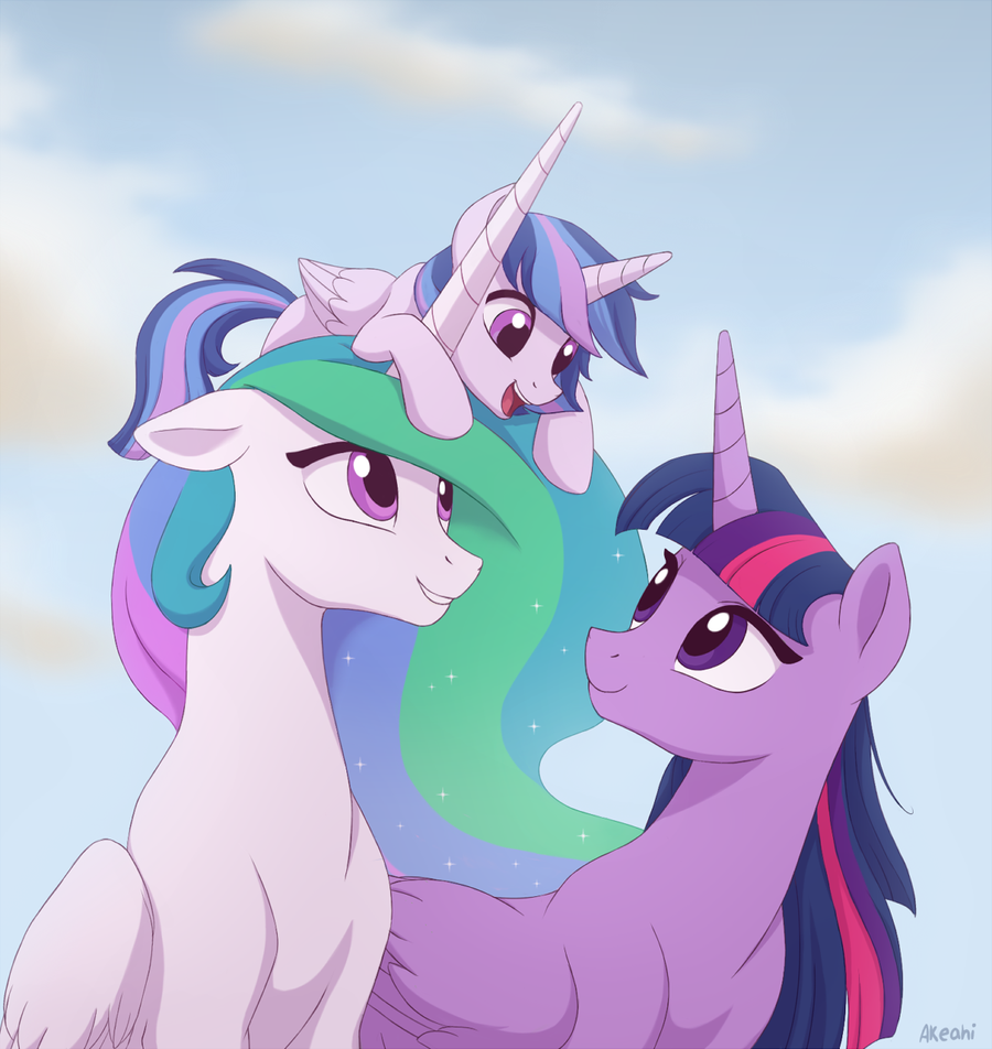 solcrepuscular:  Family Here we have Princess Twilight, Princess Celestia, and little