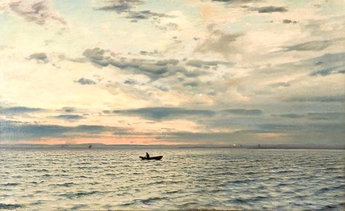 Late in the Day  -  Amaldus Clarin NielsenNorwegian 1838-1932