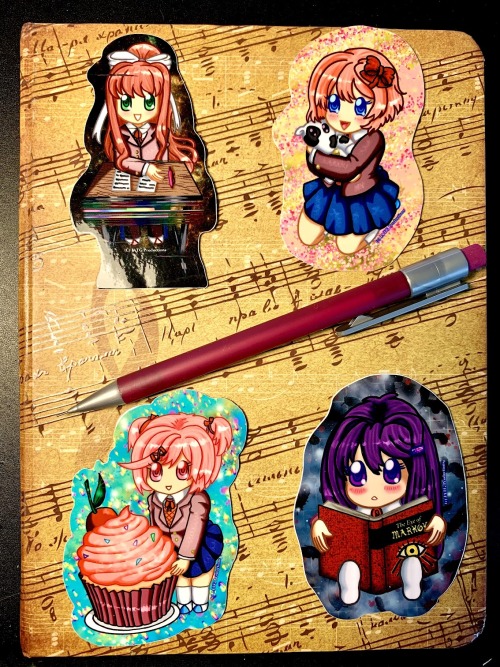  Live! In my Etsy shop, Doki Doki Literature Club stickers! :D If you like, head over and grab yours