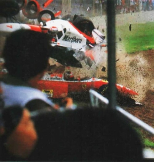 hifigp:  Gerhard Berger, Ferrari and Michael Andretti, McLaren-Ford, 1993 Brazilian Grand Prix,