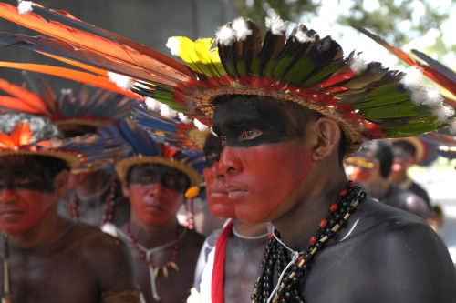 Members of the Assurini tribe of the Amazon