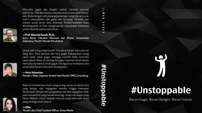 Cover Unstoppable: Berani Gagal, Berani Bangkit, Berani Sukses