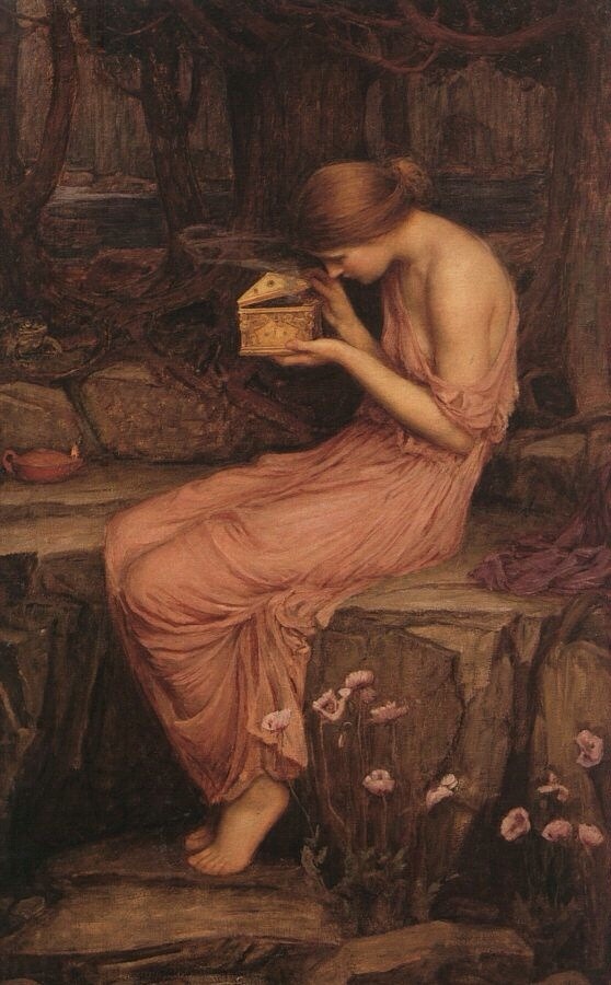 templeofapelles:John William Waterhouse Psyche Opening the Golden Box, 1903