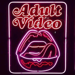 eating-the-brains-of-cinema:  I have always loved, neon signs and adult videos! 