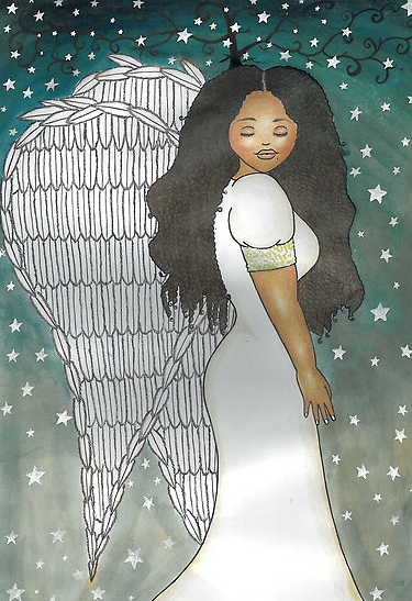 fyblackwomenart:  Christmas Angel by Laura porn pictures