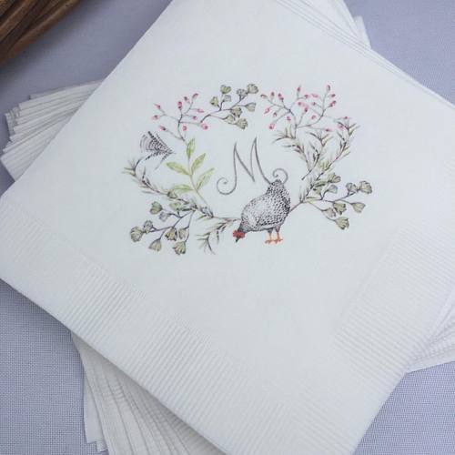 crushculdesac:   Favorite little wedding things!#napkins #weddingcrest #sayuncle if you’re ready for