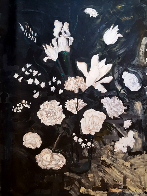 displacement 1, 2016. 24″ x 36″. arcylic on canvas.