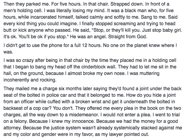 micdotcom:  This white woman’s shocking account of police brutality reveals the