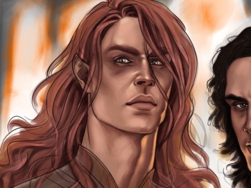 I started painting Maedhros and Maglor last night, inspired by the last kin slaying and the last att