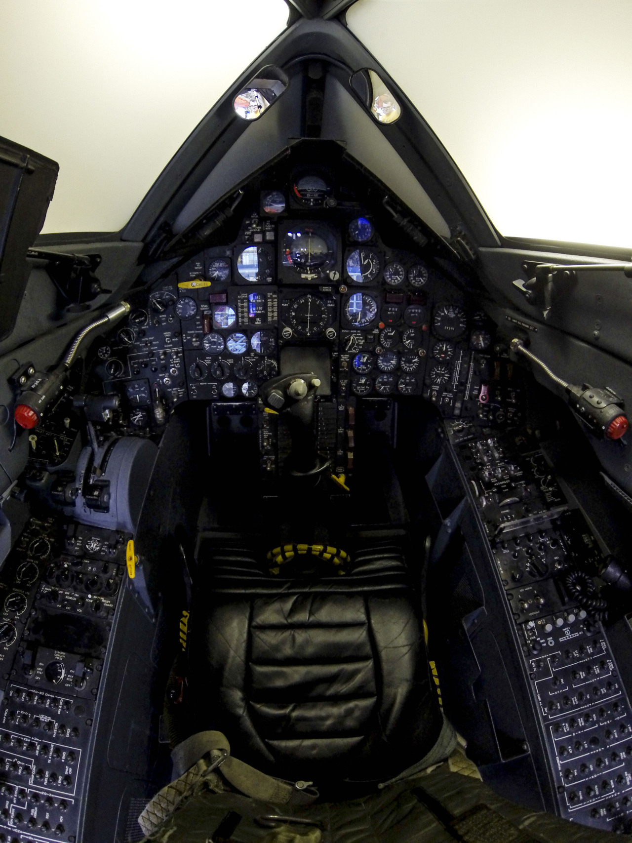 This SR-71 Blackbird cockpit got more flight time than all of the other Blackbird aircraft put together, and every single SR pilot, at one point or another, had their hands on these stick and throttles. This is the one and only SR-71 simulator, used...