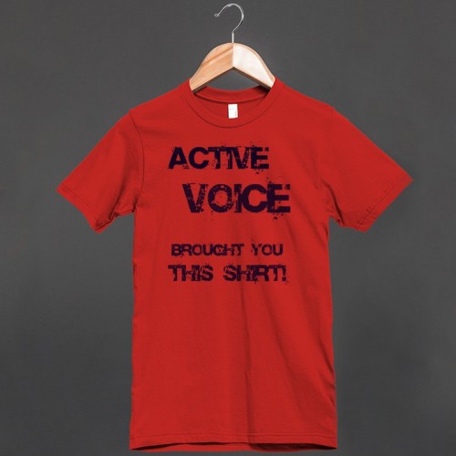 theyuniversity:If you’re not sure about active voice and passive voice, click here.(T-shirts source: