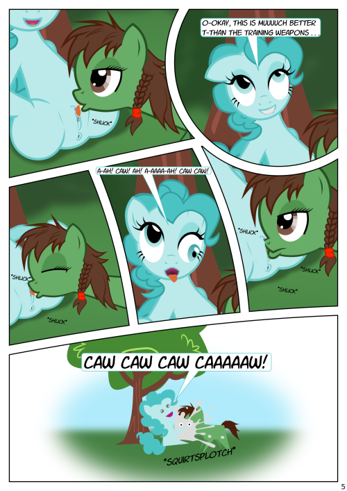 cayennesdungeon: @tangymod: Another part of a commission for @doubleclickthepony, featuring @2mahnas from the Devil May Caw series. I actually went and redid part of it it halfway to include Shipomancer Bluh shenanigans. Kinda had a lot of fun with this