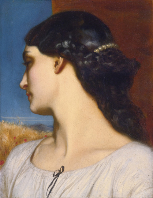 oldpaintings:La Nanna (Sunny Hours) by Frederic Leighton (English, 1830–1896)