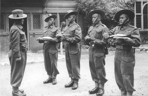 apostlesofmercy: Men of the 3rd Gurkha Rifles Regiment with kukris (the famous Gurkha knives) drawn 