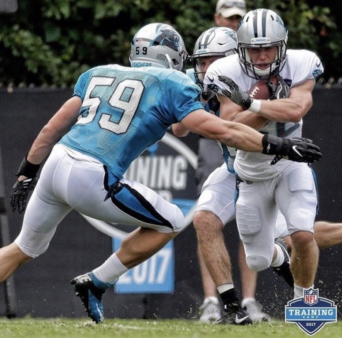 hotsexyathletes: Christian McCaffrey, pre-season camp w/ Carolina Panthers