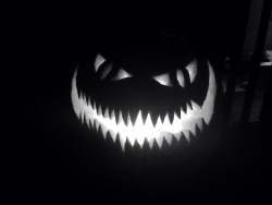 proudtobeinvisiable:  foursomewithteamfreewill:  My brother and I carved our pumpkin! It turned out really nice!!  I love this so much, I wish I could carve pumpkins!  Thank you! It took three hours, back aches and a lot of &ldquo;do not cut your thumb