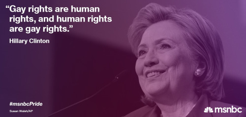 the-fit-feminist:  lovelessensemble:  the-fit-feminist:  thinsporationy:  class-war-hooligan:  msnbc:  “Gay rights are human rights, and human rights are gay rights.” - Hillary Clinton  When you fake as fuck but need votes  Or, ya know, people evolve