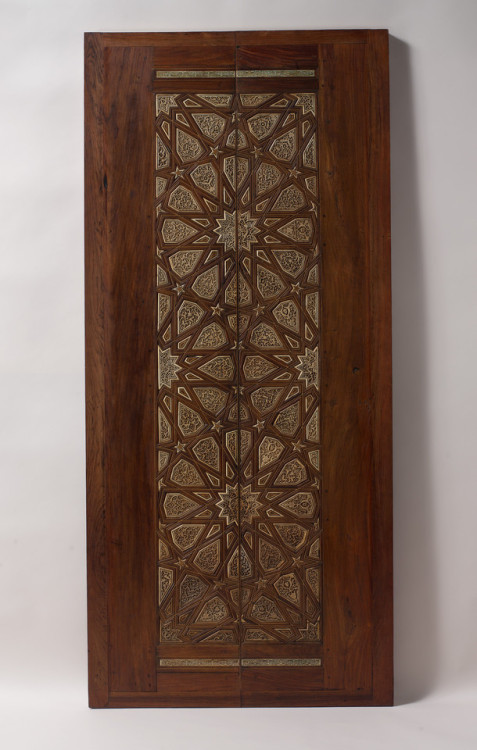 Pair of Minbar Doors via Islamic ArtMedium: Wood (rosewood and mulberry carved, inlaid with carved i