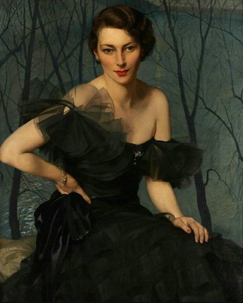 Pauline in Paris (1936). Herbert James Gunn (Scottish, 1893-1964). Oil on canvas.Pauline in Paris is