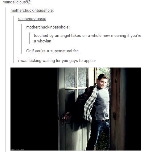 itsstuckyinmyhead:  The supernatural fandom needs some love after all this crap. 